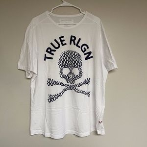 True Religion Skull Logo T-shirt "White"